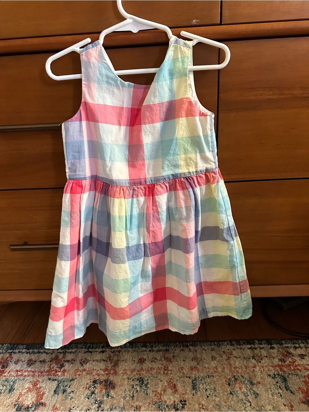 Baby GAP, Girls Pastel Plaid Cotton  - Easter dress, size 4